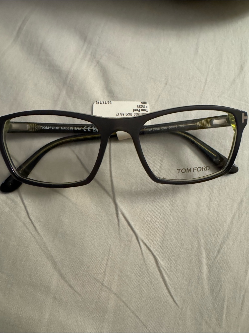 Tom Ford Matte Black Rectangular Optical Frames